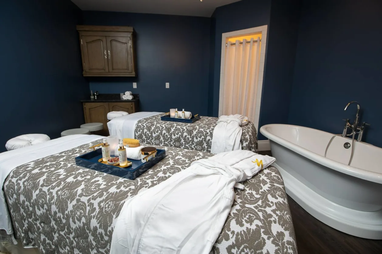 Romantic couples treatment room at Mirbeau Rhinebeck Inn & Spa